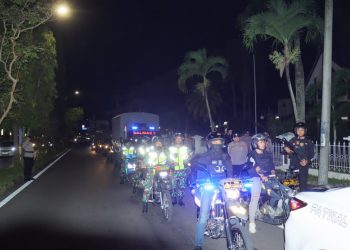 Cegah Kejahatan Malam, Polres Ciamis Gelar Patroli Gabungan Skala Besar