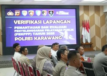 Tingkatkan Kualitas Pelayanan, Polres Karawang Gelar Verifikasi Kinerja dengan Tim Mabes Polri