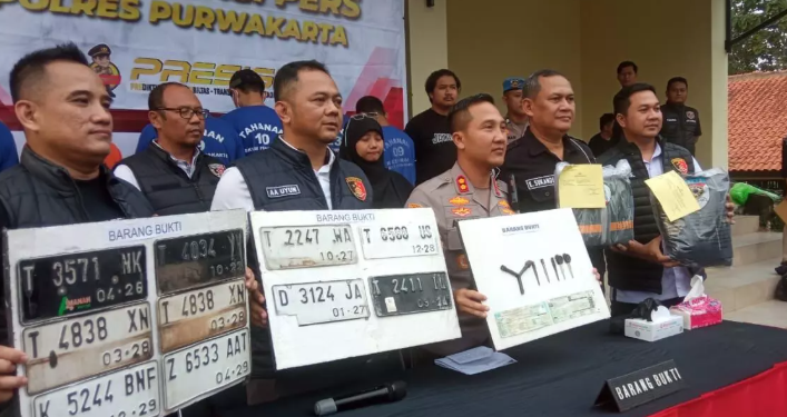 Polres Purwakarta Bongkar Sindikat Curanmor Lintas Kabupaten, 6 Tersangka Ditangkap