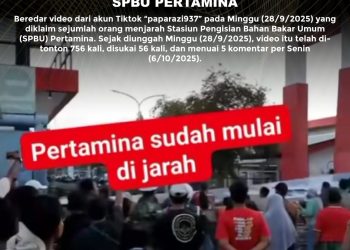 [SALAH] Video Warga Menjarah SPBU Pertamina