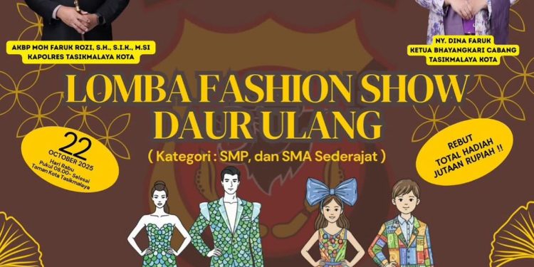 Rayakan HUT Kota Tasikmalaya ke-24, Polres Gelar Lomba Fashion Show Daur Ulang untuk Pelajar