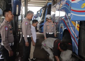 Sat Lantas Polres Majalengka Intensifkan Rampcheck Angkutan Penumpang, Prioritaskan Keselamatan Pengguna Jalan