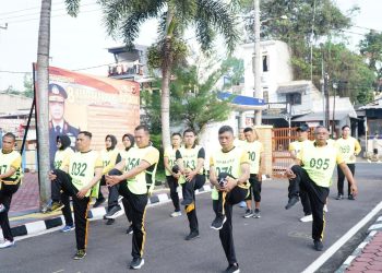 Polresta Bandung Gelar Uji Kesamaptaan Jasmani dan Beladiri Polri, Jaga Kebugaran Personel untuk Pelayanan Prima