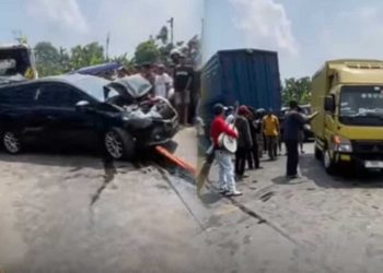 Diduga Rem Blong Picu Beruntun, Satlantas Polres Sukabumi Sigap Atur Arus dan Evakuasi Korban