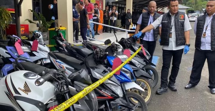 Spesialis Curanmor Lintas Kabupaten Diringkus, Polres Tasikmalaya Sita 10 Motor Curian