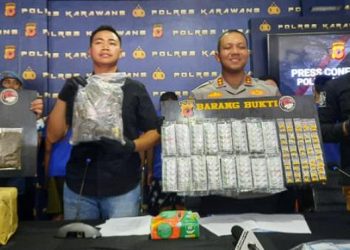 Operasi Dua Bulan, Polres Karawang Amankan 32 Pengedar Narkoba, Sita Ganja 1,2 Kg dan 8.000 Butir Obat Keras