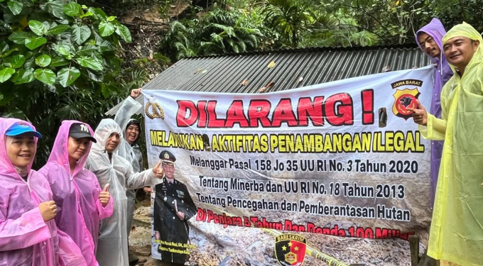 Polres Tasikmalaya Kota Tindak Tegas Penambangan Emas Ilegal di Karangjaya