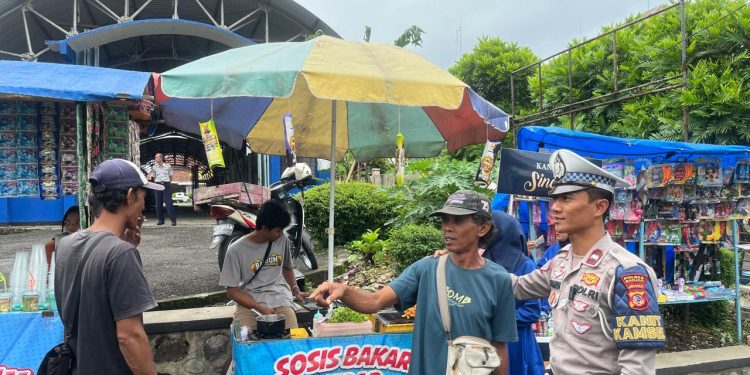 Satlantas Polres Banjar Gelar “Polantas Menyapa”, Edukasi Keselamatan untuk Pelaku UMKM