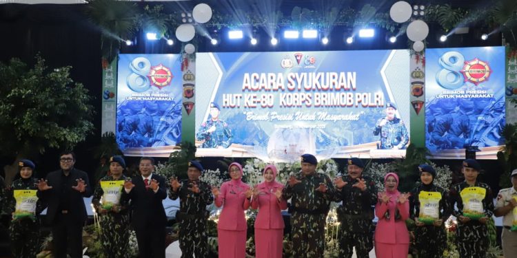 Kapolda Jabar Pimpin Syukuran Peringatan HUT ke-80 Korps Brimob Polri Tahun 2025
