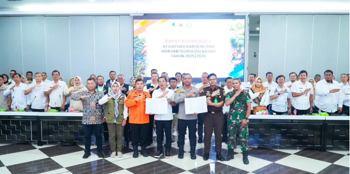 Kapolres Karawang Hadiri Rakor Kesiapsiagaan Bencana Hidrometeorologi, Sinergitas Lintas Sektor Ditekankan