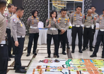 Satlantas Polres Purwakarta Ikuti Tactical Floor Game untuk Pengamanan Nataru