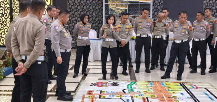 Satlantas Polres Purwakarta Ikuti Tactical Floor Game untuk Pengamanan Nataru