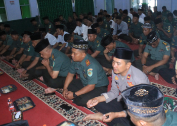 Kapolsek Majalengka Kota Hadiri Istighosah Kubro Bersama Forkopimda di Kodim 0617/Majalengka