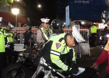 Perketat Pengawasan, Polres Sukabumi Kota Tindak 105 Pelanggar Knalpot Bising di Dua Ruas Jalan