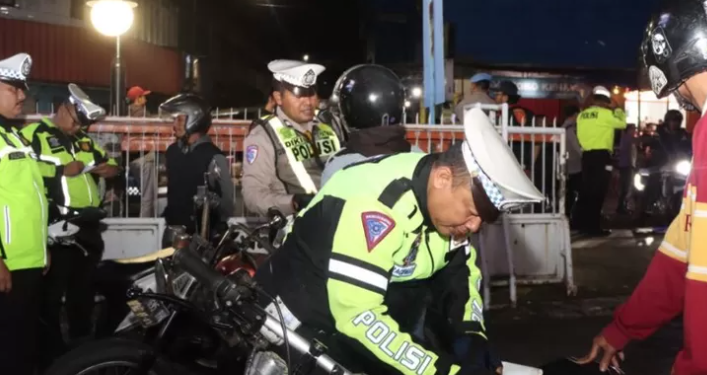 Perketat Pengawasan, Polres Sukabumi Kota Tindak 105 Pelanggar Knalpot Bising di Dua Ruas Jalan