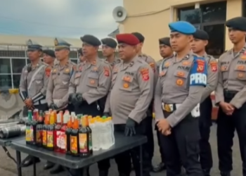 Jaga Kamtibmas, Polres Cianjur Sita Ratusan Knalpot Brong dan Miras dalam Kegiatan Rutin yang Ditingkatkan