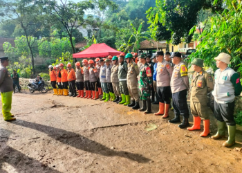 Polsek Pameungpeuk Gelar Apel Penanggulangan Bencana Alam, Siagakan 50 Personel Gabungan