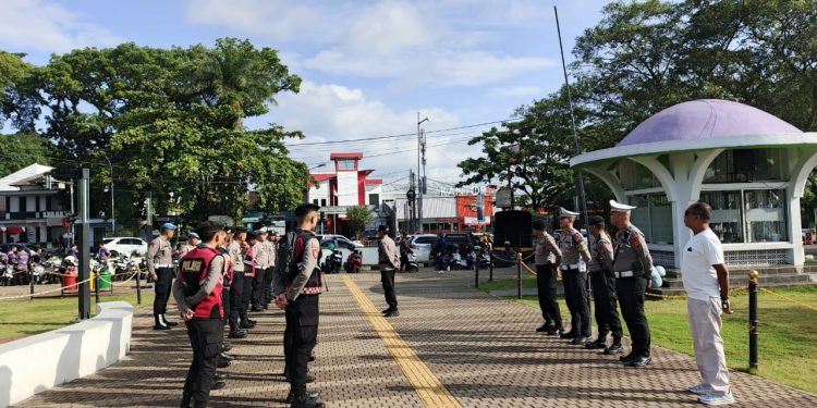 Polres Ciamis Amankan Apel Akbar dan Rakerkab PPDI Kabupaten Ciamis 2025 di Alun-Alun