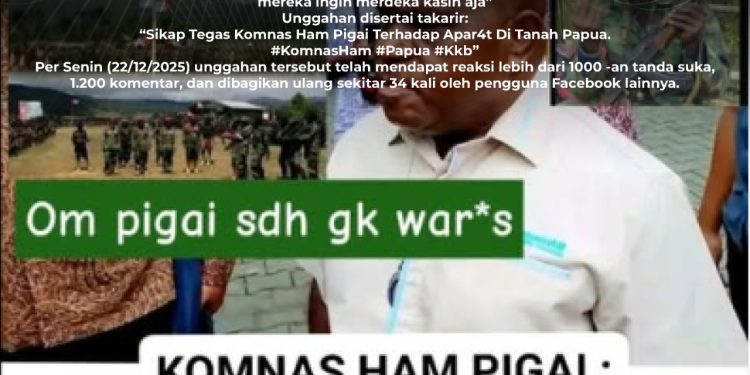 [SALAH] Pigai: Itu Tanah Mereka (Papua), Mereka Ingin Merdeka Kasih Aja