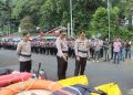 Kapolres Sukabumi Pimpin Apel Kesiapan Pengamanan Wisata di Posyan Karanghawu