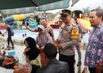 Kapolres Ciamis Cek Pengamanan di Objek Wisata Tirta Sumber Jaya Cipangalun