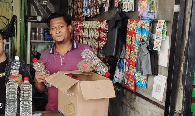 Razia Pekat Di Arjawinangun, Polresta Cirebon Sita Botol Miras Pabrikan hingga Ciu