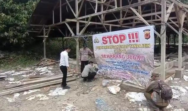 Polres Tasikmalaya Kota Segel Sembilan Titik Tambang Ilegal