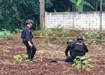 Unit Jibom Sat Brimobda Jabar Lakukan Pemusnahan Proyektil Aktif Temuan Warga Di Garut