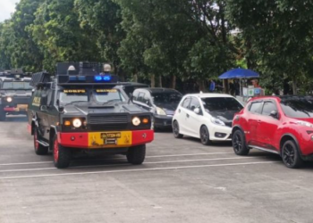 Polda Jabar Kawal Tim Persija dengan Rantis Jelang Laga Kontra Persib