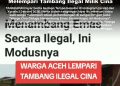 [Keliru] Tempo Beritakan Warga Aceh Melempari Tambang Ilegal Milik Cina