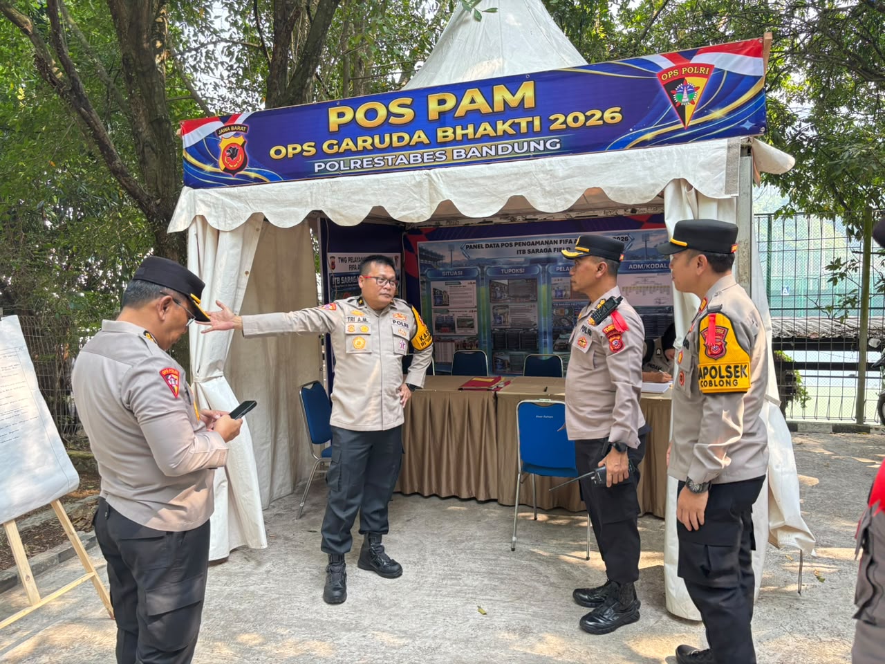 Matangkan Kesiapan Pengamanan FIFA ASEAN Cup 2026, Tim Supervisi Ops Garuda Bakti Tinjau Lapang Saraga ITB